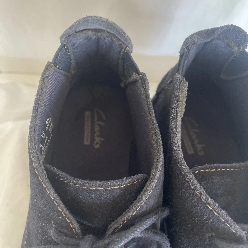 Clarks Womens 15260 Chukka Lace Up Navy Blue Suede Ankle Boots Size 5M 2015‎